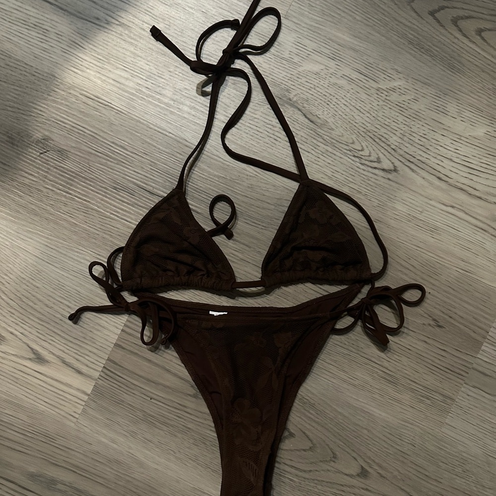 Aerie Dark Brown Bikini Set